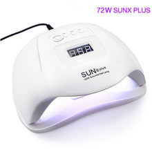 Load image into Gallery viewer, 72W LED Nail Lamp with 36 Pcs Leds UV Lamp For Manicure Gel Nail Dryer Drying Nail Polish Lamp Auto Sensor Manicure Tools