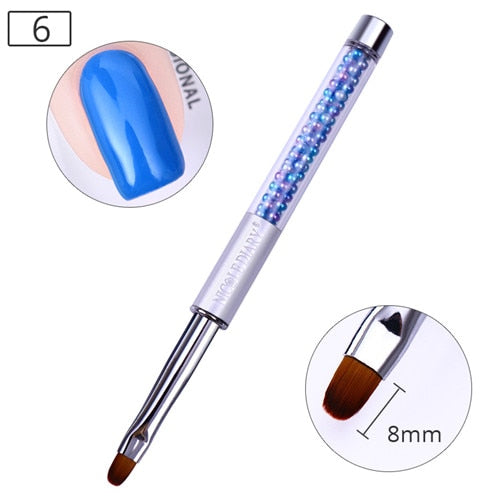 Nail Art Brush Crystal Acrylic Thin Liner Drawing Pen Brush - China Nail  Art Brush and Nail Brush price